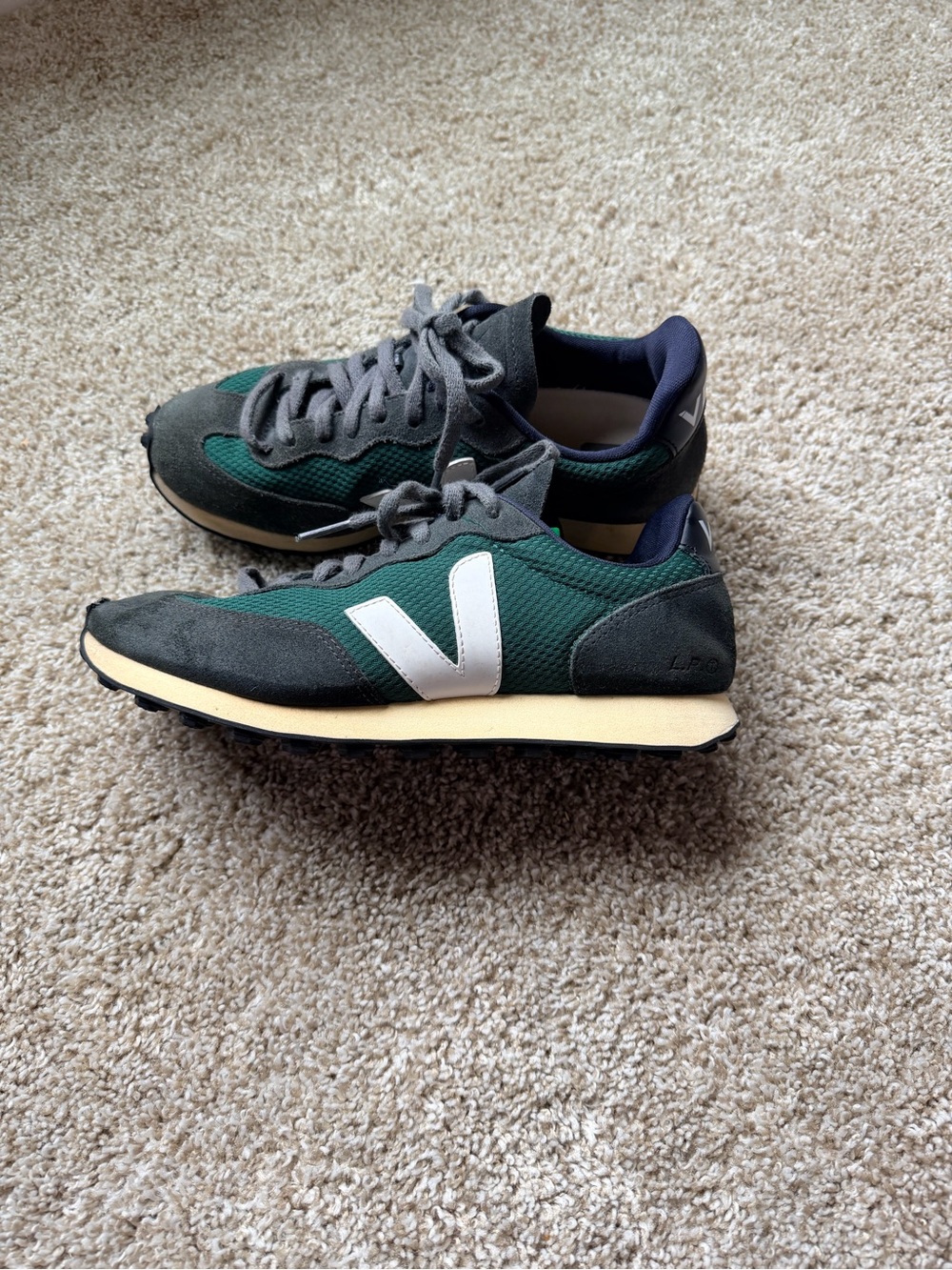 Veja Rio Branco Alveomesh Sneakers Green Grey White Women’s Size 8